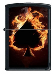 Зажигалка Zippo 0242 Fiery Ace of Spades