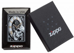 Зажигалка Zippo 29854 Skull and Clock - Img 3
