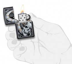 Зажигалка Zippo 29854 Skull and Clock - Img 4
