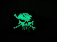 Нашивка (патч светящийся) Ripped Pirate Flag USA