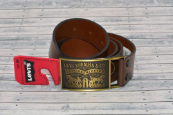 Ремень мужской Levis Original Leather Belts "Two Horse"(Brown)
