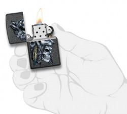 Зажигалка Zippo 29863 Wolf Skull Feather - Img 4