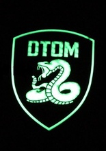 Нашивка (патч светящийся) DTOM PVC Patch
