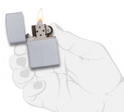 Зажигалка Zippo 205 Satin Chrome - Img 4