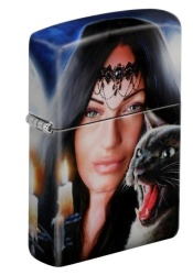 Зажигалка Zippo 81263 Woman with Black Cat by Mazzi 540 Color Design