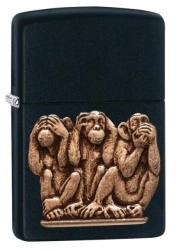 Зажигалка Zippo 29409 Три обезьяны Emblem Design