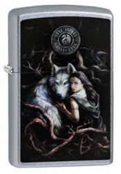 Зажигалка Zippo 79266 Anne Stokes-Wolf With Woman