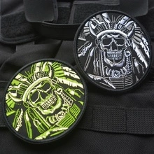 Нашивка (патч)  Skull War Chief Indian Patch