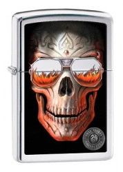 Зажигалка Zippo 29108 Anne Stokes Skull Sunglasses