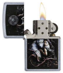 Зажигалка Zippo 79266 Anne Stokes-Wolf With Woman