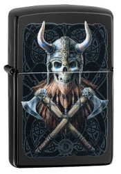 Зажигалка Zippo 49106 Anne Stokes Viking Warrior Skull