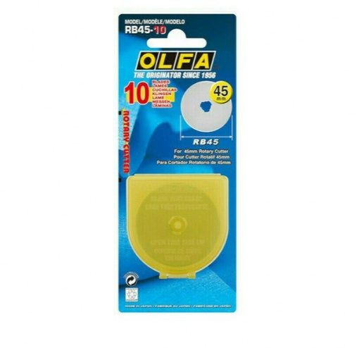 RB-45-10 Set 10 lame cutter rotativ 45 mm ,Olfa