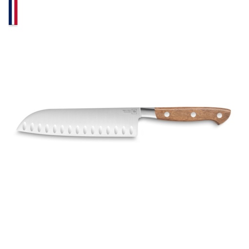 Cutit bucatarie japonez SANTOKU 19 cm, Georges maner lemn nuc- TB Groupe