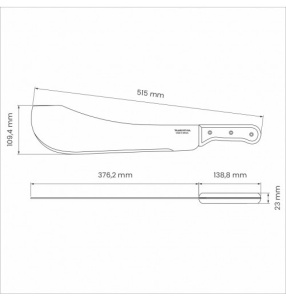 26625015 Maceta maner lemn, dimensiuni lama 380x110mm - Img 2