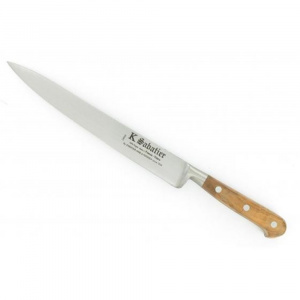 AOTL20OLIVIER Cutit de feliat, olive, lungime 20cm, otel carbon, maner din lemn de maslin, Sabatier Au Carbone