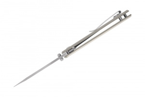 Briceag de buzunar Buck Odessa 0254SSS-B, otel 7Cr, maner otel inoxidabil, Frame Lock - Img 2