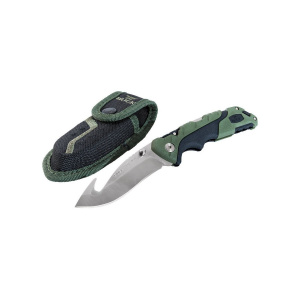 Briceag de vanatoare Buck Pursuit Large 0660GRG-B cu carlig, otel 420HC, maner Versaflex verde, Lockback - Img 5