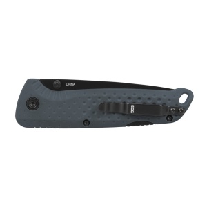 Cutit pliabil SOG Adventurer LB Gray Black 13-11-06-43, lama Drop Point 5Cr15MoV Satin, Lockback, maner GRN Gray & Black, EDC Outdoor - Img 7