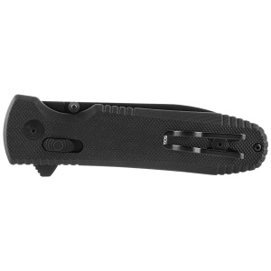 Cutit pliabil SOG Pentagon XR Blackout 12-61-01-57, lama Spear Point CTS XHP Black TiNi, XR Lock, Flipper, maner G10 Black, EDC Tactical - Img 7