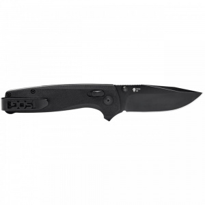 Cutit pliabil SOG Terminus XR Black, lama D2 Black TiNi, XR Lock, maner G10 negru, Flipper EDC - Img 4