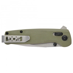 Cutit pliabil SOG Terminus XR G10 Olive Drab, lama D2, XR Lock, maner G10 verde olive, Flipper EDC - Img 6