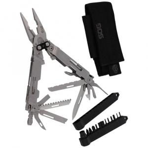 Multitool SOG PowerAccess Deluxe, 21 functii, otel 5Cr15MoV, Compound Leverage, set 12 biti