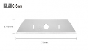 SKB-2S/10B Set 10 lame inox pentru cutter de siguranta SK-12 , Olfa - Img 1