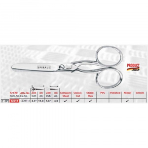 112611 Foarfeca de buzunar hobby/craft pentru stangaci, Kretzer - Img 2