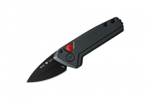 Briceag automat de vanatoare Buck Mini Deploy Auto Burnt 0839GYS1-B, otel S35VN, maner aluminiu, Button Lock
