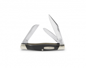 Briceag traditional Buck 303 Cadet (0303BKS-B / 0303RWS-B), 3 lame otel 420HC, slipjoint, negru / lemn Rosewood