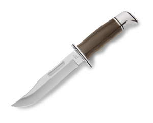 Cutit outdoor fix Buck Special Pro 0119GRS1-B, maner Micarta verde si teaca piele - Img 4