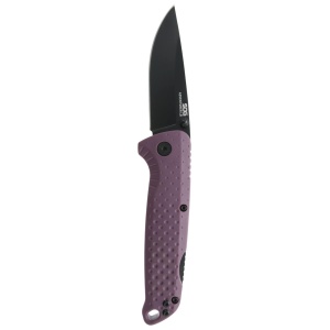 Cutit pliabil SOG Adventurer LB Dusk Purple Black 13-11-04-43, lama Drop Point 5Cr15MoV Satin, Lockback, maner GRN Dusk Purple & Black, EDC Outdoor - Img 2