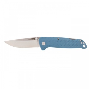 Cutit pliabil SOG Adventurer LB Nordic Blue Satin 13-11-03-43, lama Drop Point CRYO 5Cr15MoV Satin, Lockback, Thumb Stud, maner GRN Nordic Blue, EDC Outdoor - Img 3