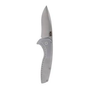 Cutit pliabil SOG Aegis FLK 2.0 Drop Point, lama CRYO D2, AT-XR Lock, maner GRN Forest Moss - Img 2
