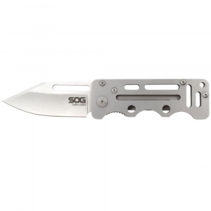 Cutit pliabil SOG Cash Card EZ1-CP, lama Clip Point 8Cr13MoV, Liner Lock, Money Clip, EDC Slim Wallet Knife