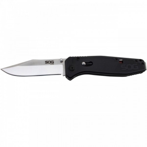 Cutit pliabil SOG Flare FLA1001-CP, lama Clip Point 8Cr13MoV Satin, deschidere asistata S.A.T., Arc Lock, maner GRN, EDC