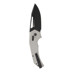 Cutit pliabil SOG Prohen XR Gray Black 12-25-03-57, lama Drop Point CRYO D2 Stonewashed, XR Lock, deschidere Flipper, maner G10 Gray & Black, EDC Tactical - Img 3