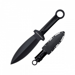 Cutit tactic Cold Steel Shanghai Shadow CS-80PSSK cu lama din otel carbon 1055 si teaca Secure-Ex