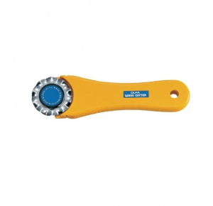 Cutter rotativ pentru taiere ondulata OLFA WAC-2 Japonia, lama 45 mm Wave
