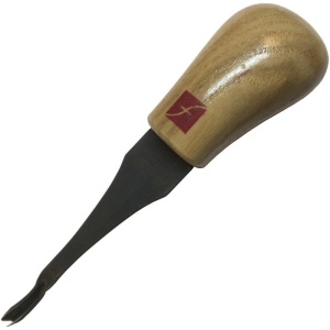Dalta de mana cu varf curbat la 45° pentru sculptura/cioplire lemn cu maner fix, Flexcut
