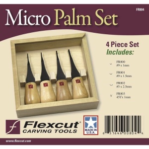 Micro set 4 dalti pentru sculptura in lemn FR804, Flexcut - Img 2