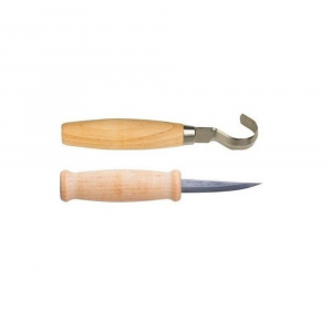 Set 2 cutite sculptura tip carlig, drept, Morakniv