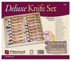 Set cutite pentru sculptura lemn DELUXE KN250E, Flexcut - Img 2