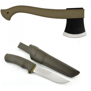 Set topor si Cutit bushcraft forest, Morakniv