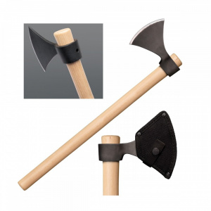 Topor Tomahawk Cold Steel Norse Hawk CS-90N cu cap din otel carbon 1055