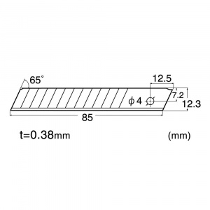 BH2P Set 10 lame cutter segmentate negre de tip H- 12.3 mm, NT Cutter - Img 3