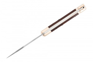 Briceag de vanatoare Buck 110 Folding Hunter (0110BRSFG-B / 0110BRS-B), otel 420HC, alama si abanos, Lockback - Img 3