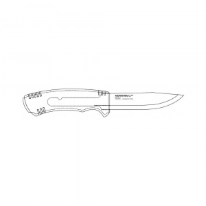 Cutit Bushcraft BlackBlade (C) Outdoor si Supravietuire, lama Otel Carbon C100S cu acoperire DLC , Morakniv - Img 3