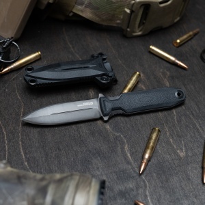Cutit lama fixa SOG Pentagon FX - Covert - Blackout - Img 13