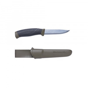 Cutit outdoor Morakniv Companion C Carbon Steel, teaca inclusa, verde militar
